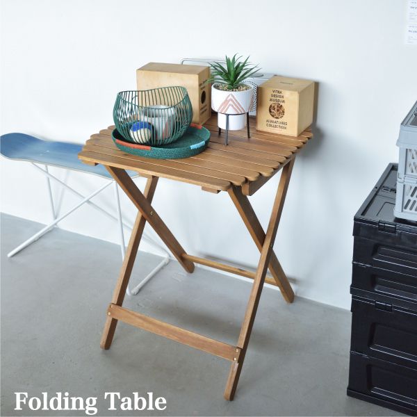 フォールディングハイテーブル NX-532 テーブル ローテーブル 折りたたみ 天然木 木製 アカシア オイル..