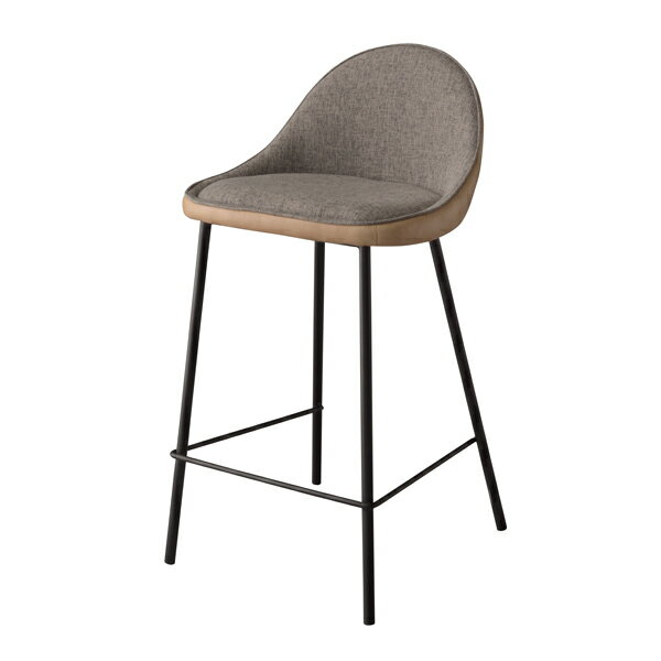 カウンターチェア　◆ TEC-42 モダン オシャレ リビング ダイニング かわいい リラックス ゆったり おしゃれ カジュアル 男前 カフェ 新生活 スタイリッシュ 北欧 1人掛け ベージュ ブラウン ソフトレザー W47×D47×H87cm