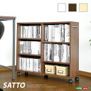 【商品について】このページは隙間収納家具【SATTO】単体のページです■外寸：幅750×奥行200×高さ660mm■内寸：幅350×奥行185×高さ573mm■可動棚：幅350×奥行178×厚み15mm（4枚付属）■キャスター：高さ55mm（5個付属）■構造部材：パーチクルボード、MDF、プリント化粧合板■重量：約11kg■その他：こちらはお客様で組み立てて頂く商品です。