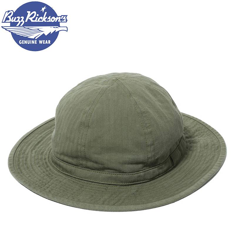 バズリクソンズ ヘリンボーン アーミー ハット BR02537 BUZZ RICKSON'S AVIATION ASSOCIATES O.D. HERRINGBONE ARMY HAT