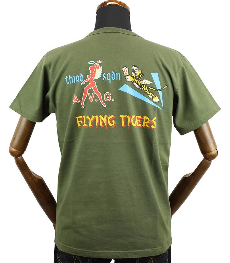 バズリクソンズ ミリタリー 半袖 ポケット付き Tシャツ 「5th BOMB.GROUP」BR79047 BUZZ RICKSON'S