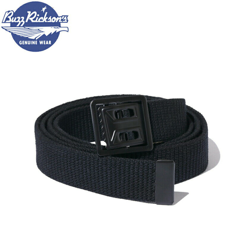 バズリクソンズ ウィリアム・ギブソン ブラック ベルト BR02767 / BUZZ RICKSON'S WILLIAM GIBSON COLLECTION BLACK BELT, WEB, WAIST, EM M-1937