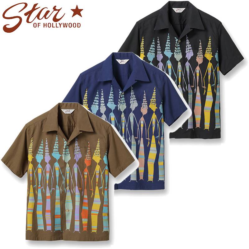 スターオブハリウッド タイプライター コットン 半袖 オープン シャツ “AFRICAN DAUGHTERS” SH39089 / STAR OF HOLLYWOOD TYPEWRITER COTTON OPEN SHIRT “AFRICAN DAUGHTERS”のサムネイル