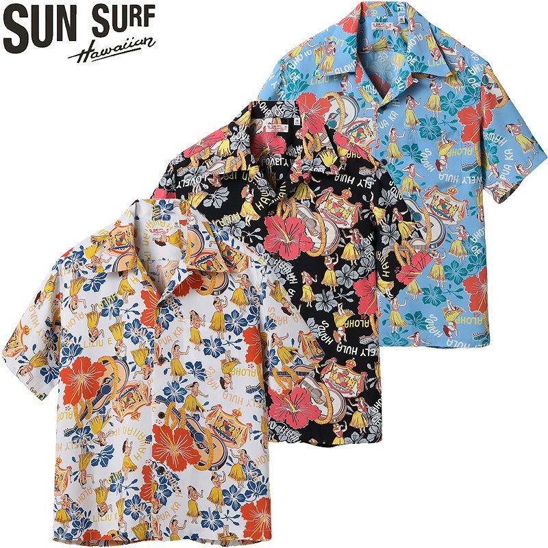 サンサーフ レギュラー ハワイアン シャツ アロハ シャツ “LOVELY HULA HANDS” SS39213 / SUNSURF RAYON HAWAIIAN SHIRT “LOVELY HULA HANDS”