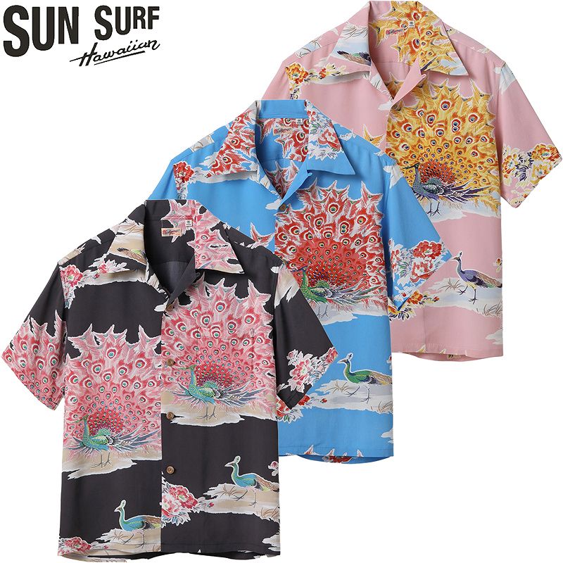 サンサーフ レギュラー ハワイアン シャツ アロハ シャツ “PIKAKE” SS39214 / SUNSURF RAYON HAWAIIAN SHIRT “PIKAKE”