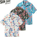 サンサーフ コットン ブロード オープン シャツ アロハ シャツ “ROUND TRIP” SS39505 / SUNSURF COTTON BROAD OPE...