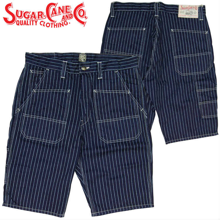 シュガーケーン ウォバッシュ ストライプ FICTION ROMANCE 9oz. WABASH STRIPE 8POCKETS SHORTS SC51445 SUGAR CANE