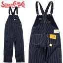 シュガーケーン 9oz ウォバッシュ ストライプ オーバーオール 9oz. WABASH STRIPE OVERALLS「SC41960」 SUGAR CANE