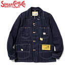 シュガーケーン 9oz ウォバッシュ ストライプ ワーク コート「SC14372」9oz. WABASH STRIPE WORK COAT SUGAR CANE