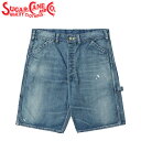 シュガーケーン 11oz ブルー デニム ワーク パンツ エイジング加工 SC52568 / SUGAR CANE 11oz. BLUE DENIM WORK ...