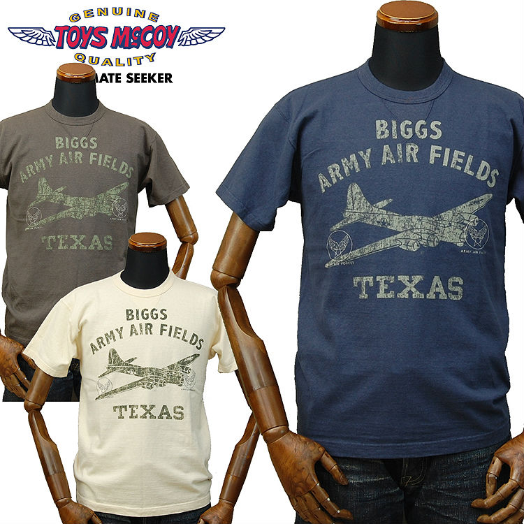 TOYS McCOYトイズマッコイ　ミリタリーTシャツ　BIGGSビッグス A.A.F.「B-17 FLYING FORTRESS」 TMC1628/アメカジ/メンズ/