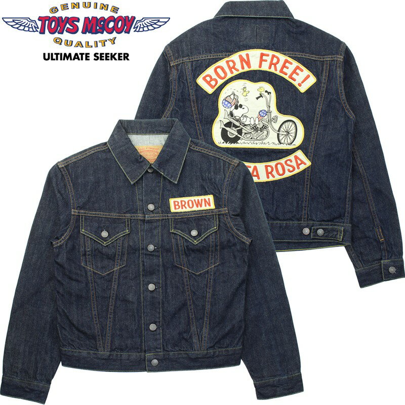 トイズマッコイ デニム ジャケット LOT 687XX SNOOPY " BORN FREE! SANTA ROSA " TMJ2503 / TOYS McCOY DENIM JACKET LOT 687XX SNOOPY " BORN FREE! SANTA ROSA "