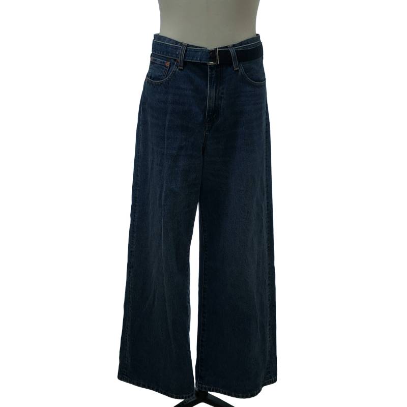 【美品】 sacai / サカイ | 2025SS | × Levi's / リーバイス / ベルテッド バギーデニムパンツ | 2 | インディゴ | メンズ