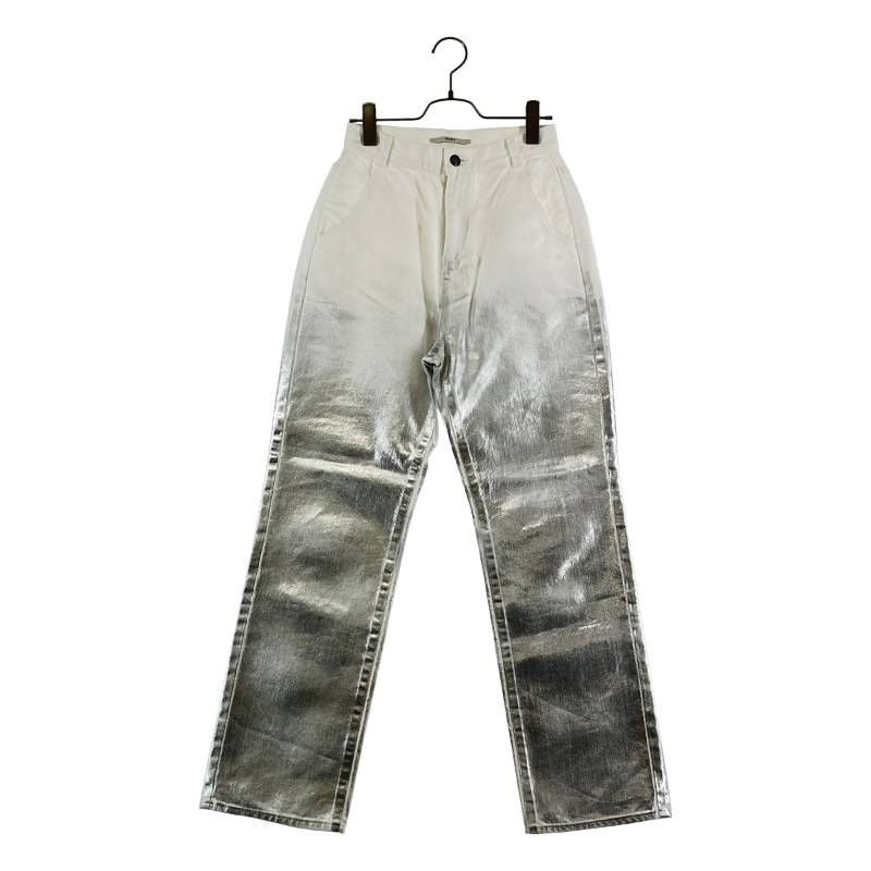 【美品】 MECRE / メクル | メタリック デニムパンツ | M | ホワイト | レディース