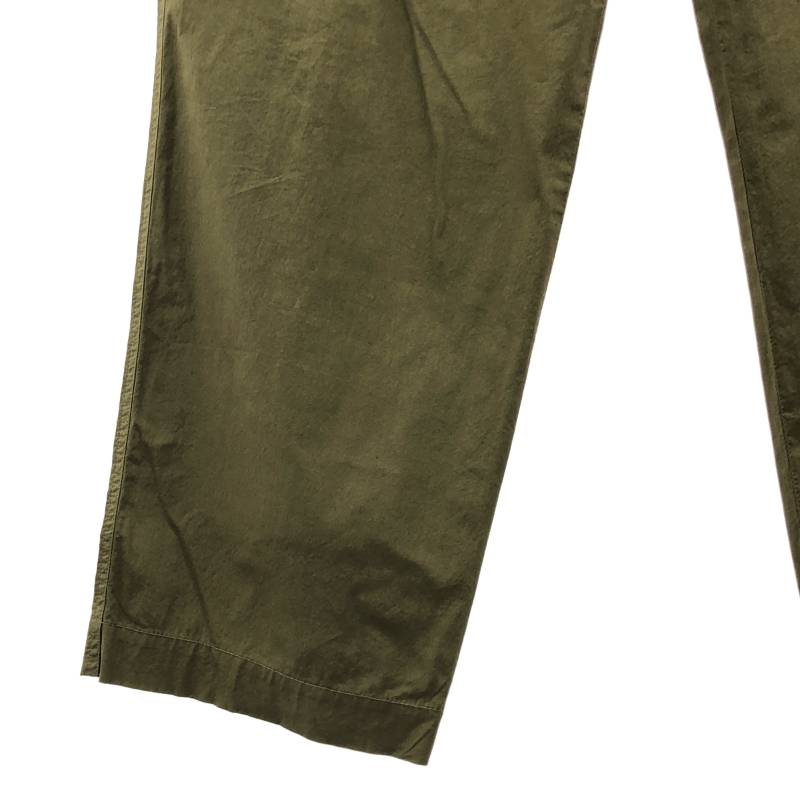 DRIES VAN NOTEN / ドリスヴァンノッテン | 2019SS | コットン ミリタリーモチーフ スラックス パンツ | 46 | カーキ | メンズ