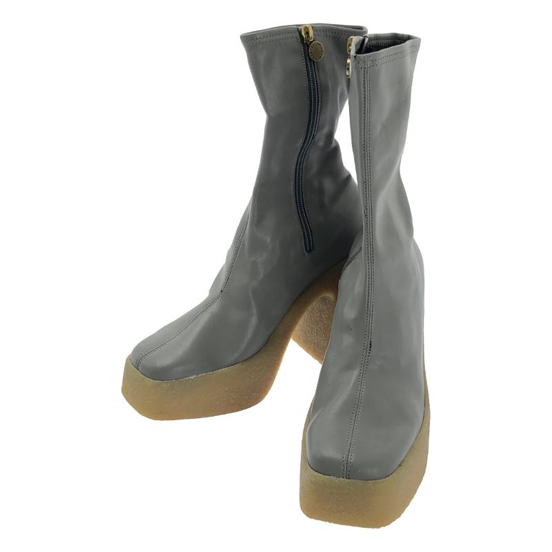 STELLA McCARTNEY / ステラマッカートニー | Skyla チャンキー アンクルブーツ | 37 | グレー | レディース