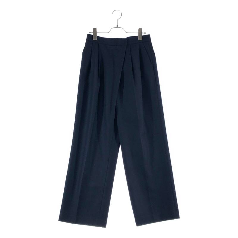 Rakuten - 【美品】 BEIGE， / ベイジ | ウール ラップ パンツ / 裏地付き | 4 | ダークネイビー | レディース