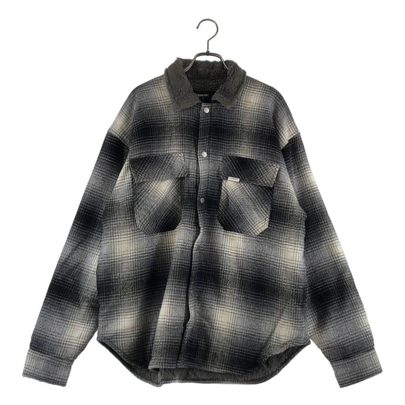  REPRESENT / リプレゼント | SHERPA SHIRT / ウール混 チェック シェルパシャツ | M | グレー | メンズ