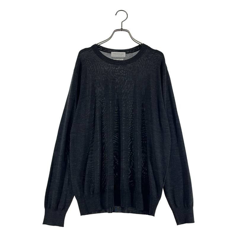 Rakuten - 【美品】 TOMORROWLAND tricot / トゥモローランドトリコ | スーパーファインメリノウール クルーネックプルオーバー ニット | L | チャコールブラック | メンズ
