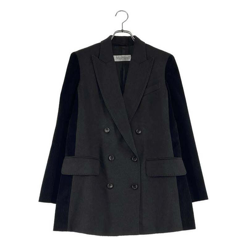 Rakuten - 【美品】 Max Mara / マックスマーラ | POTENTE ポテンテ キャメル コーデュロイ切替 ダブルジャケット | 38 | ブラック/グレー | レディース