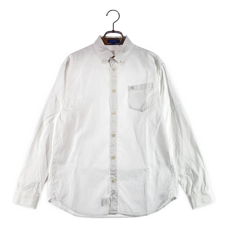 BURBERRY LONDON / バーバリーロンドン | ワンポイントロゴ ボタンダウン シャツ | 160 | ホワイト | レディース