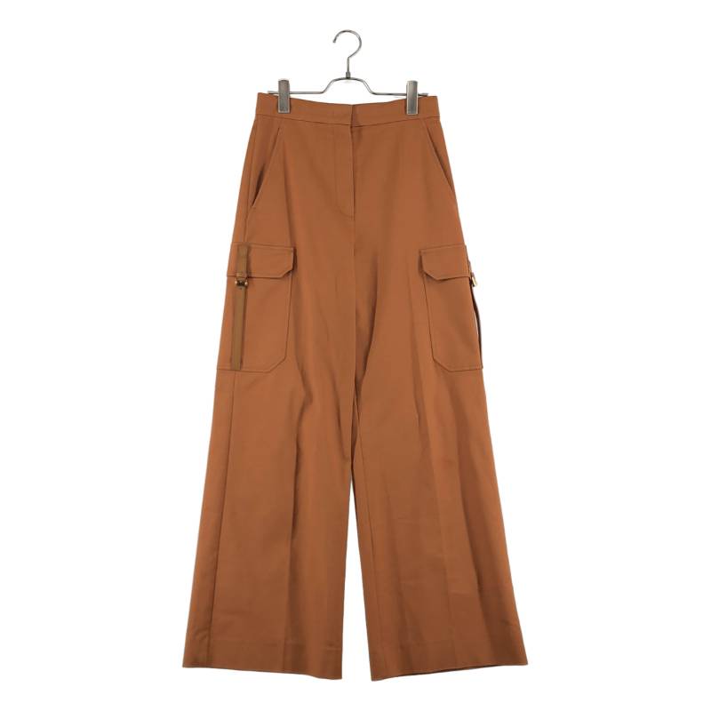 Rakuten - Max Mara / マックスマーラ | コットンストレッチ バックロゴ ワイドカーゴスラックス | 40 | ブラウン | レディース