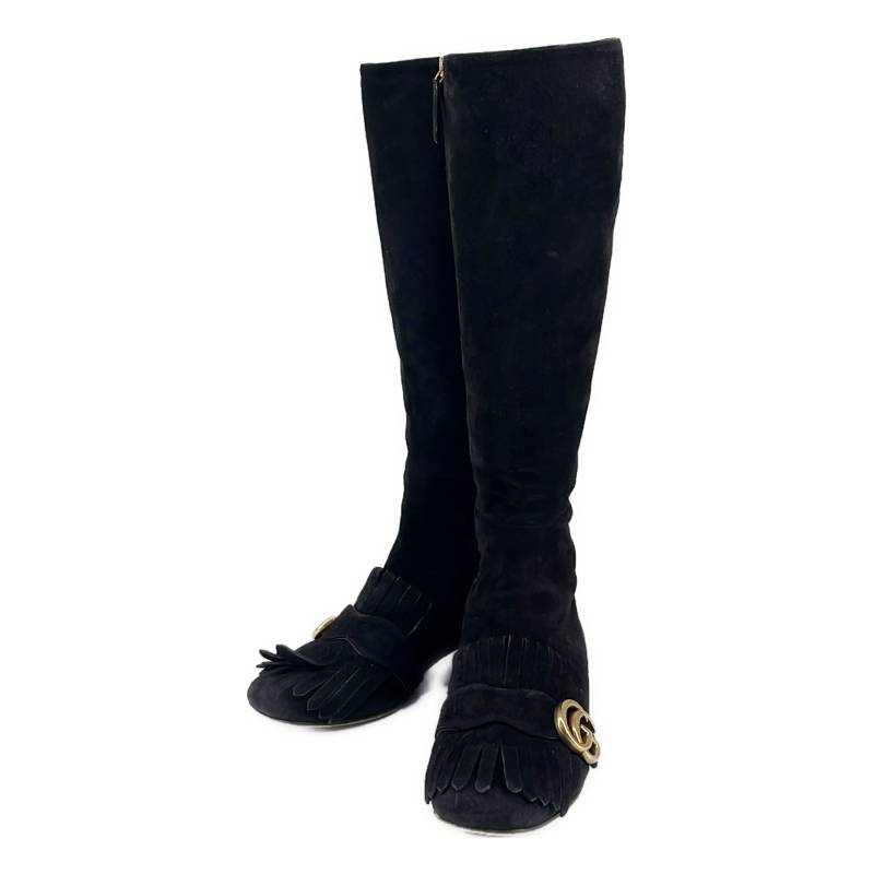 gucci///////////////\' - GUCCI / グッチ | GGマーモント スエード ロングブーツ | 35 | ブラック | レディース