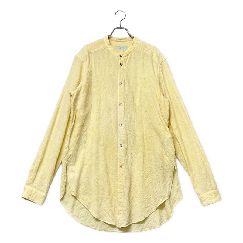 amachi. / アマチ | Side Slit Shirt 塩縮加工 ウール サイドスリット バンドカラーシャツ | 5 | イエロー系 | メンズ