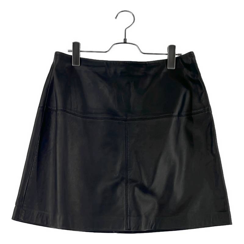 Rakuten - 【美品】 TED BAKER / テッドベーカー | VALIAT A Line Leather Mini Skirt / レザー ロゴバックジップ スカート / 裏地付き | 3 | ブラック | レディース