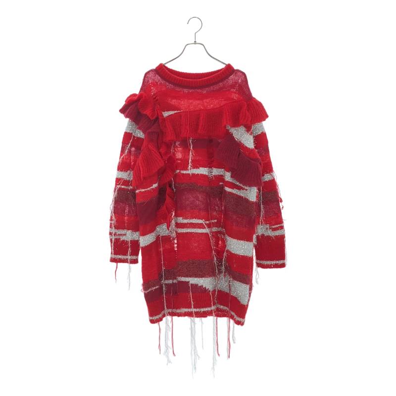 rurumu: / 縷縷夢兎るるむう | damage mohair knit ダメ—ジ モヘア ニット | FREE | レッド/シルバー | レディース