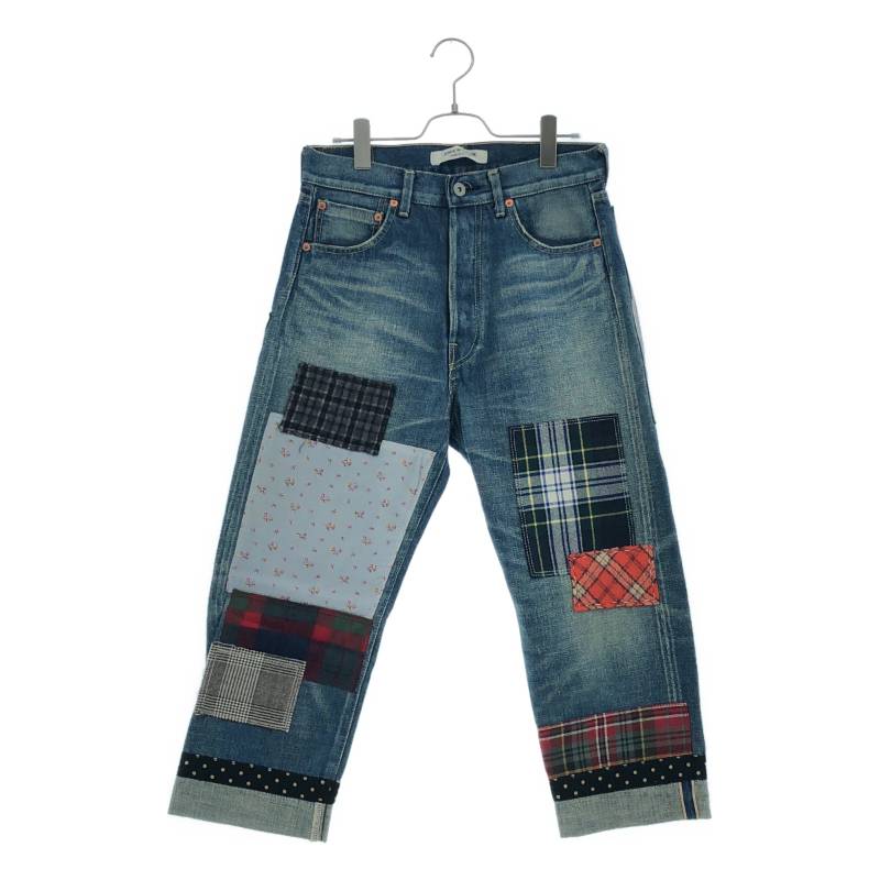 JUNYA WATANABE COMME des GARCONS / ジュンヤワタナベ | 2013AW | パッチワーク ボタンフライ デニムパンツ | XS | インディゴ | メンズ
