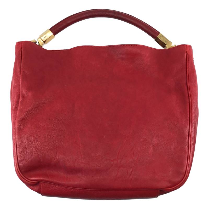 YVES SAINT LAURENT / イヴサンローラン | Roady Hobo bag ローディ レザー ワンショルダー バッグ | レッド/ゴールド | レディース