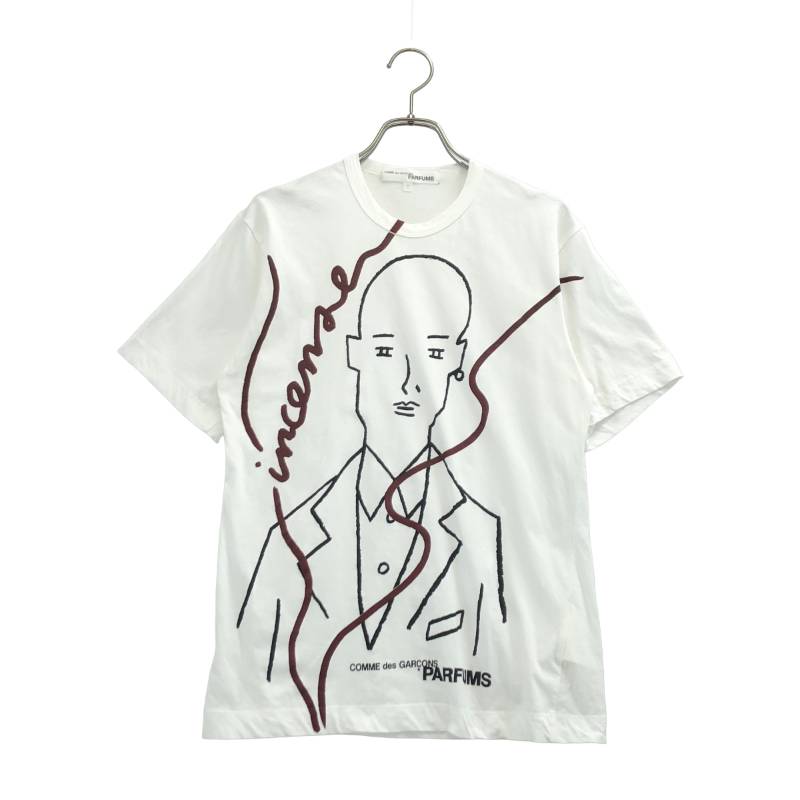 コムデギャルソンオム グラフィックプリントパターンTシャツ WHT/M