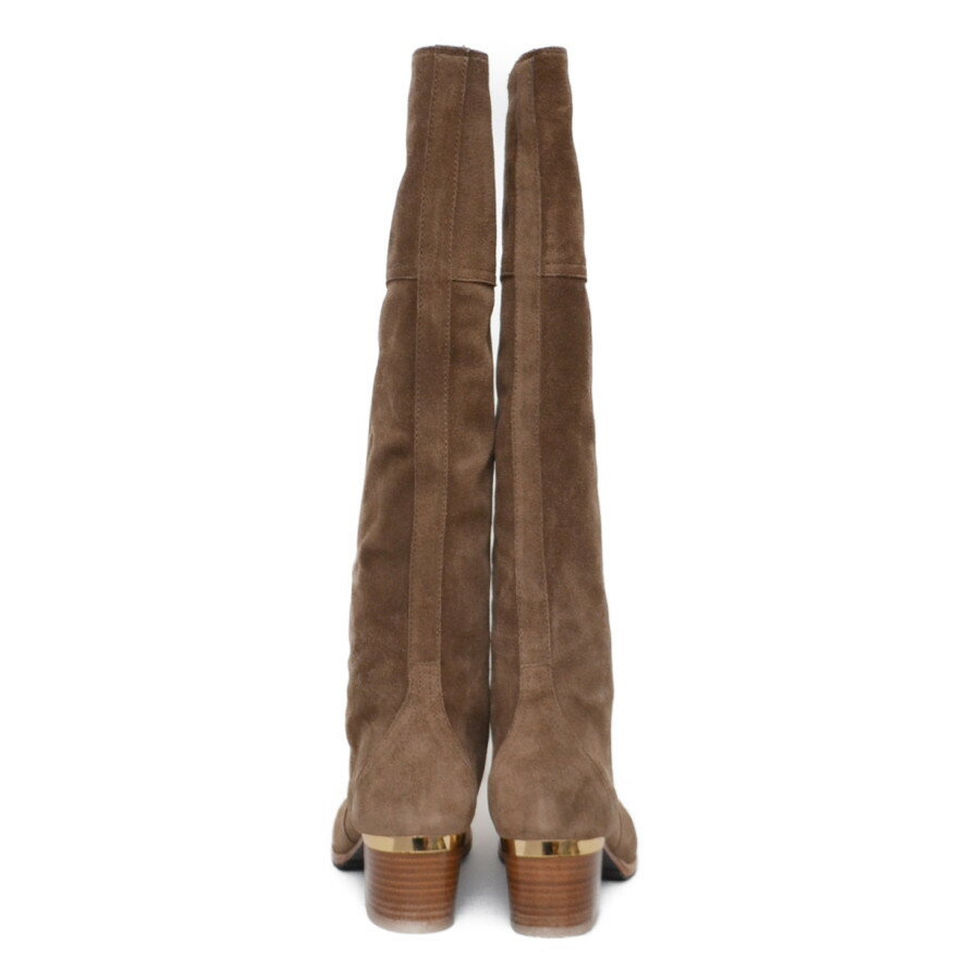 【美品】PELLICO / ペリーコ | スウェードロングヒールブーツ | 361/2 | ブラウン