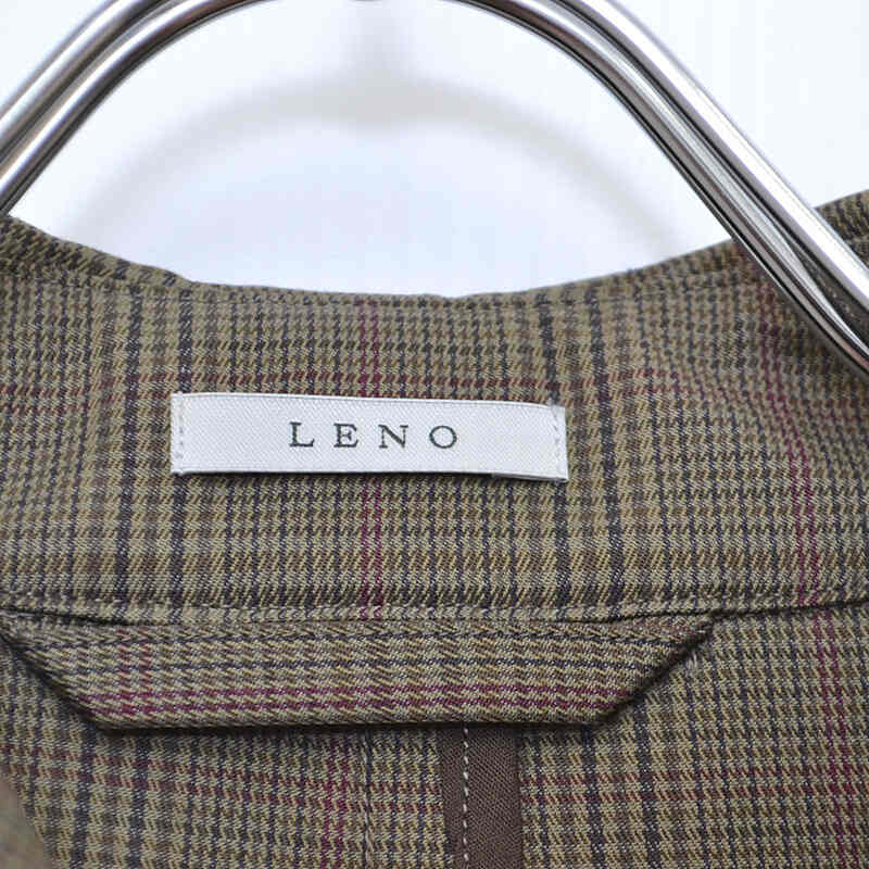 【美品】LENO&Co. / リノ | 2019AW | BIG TRENCHCOAT チェックビック トレンチコート | 1 | カーキ 3