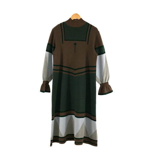 【在庫一掃SALE】【美品】 YUKI SHIMANE / ユキシマネ | 2022AW | Once upon a time Jacquard dress ニットドレス ワンピース | F | BrownBL | レディース 【在庫一掃SALE】【美品】 YUKI SHIMANE / ユキシマネ | 2022AW | Once upon a time Jacquard dress ニットドレス ワンピース | F | BrownBL | レディース