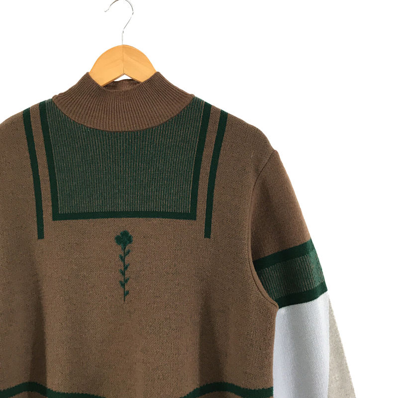 【在庫一掃SALE】【美品】 YUKI SHIMANE / ユキシマネ | 2022AW | Once upon a time Jacquard dress ニットドレス ワンピース | F | BrownBL | レディース