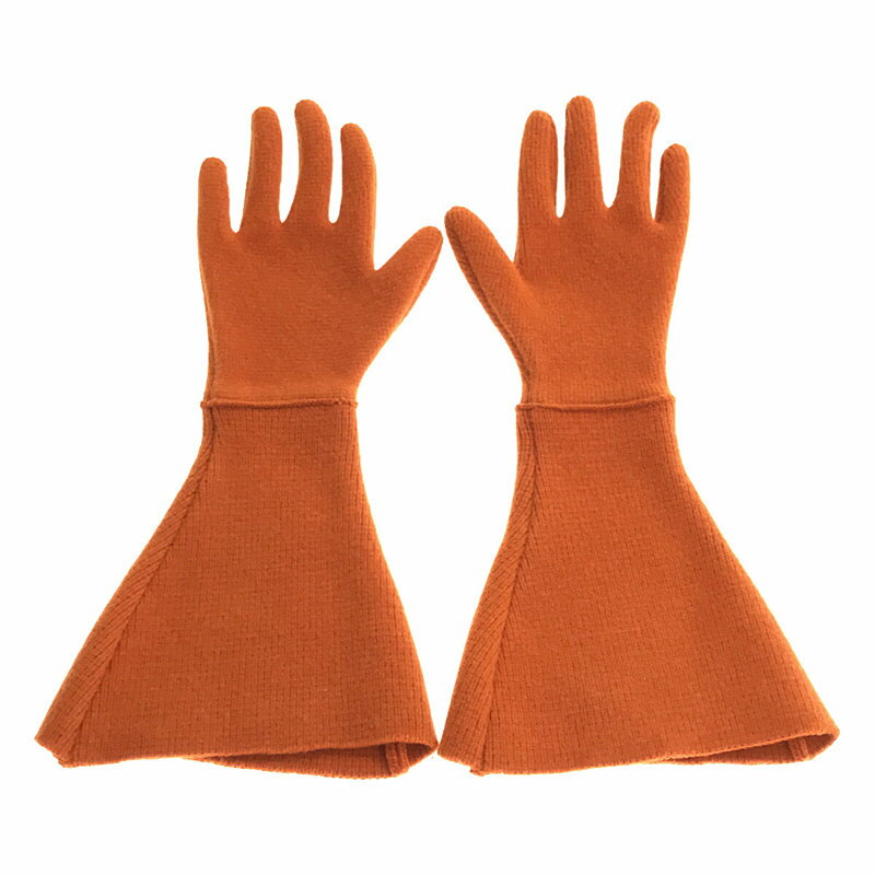 【美品】 MAISON EUREKA / メゾンエウレカ | ニットグローブ | オレンジ | レディース