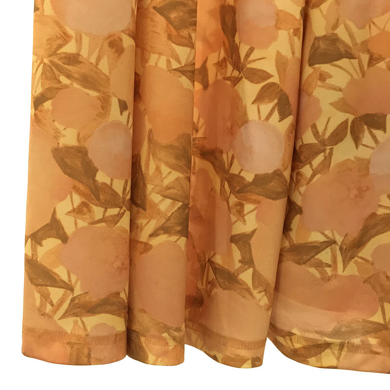 【新品】 TOGA / トーガ | 2022SS | × TOMOO GOKITA 五木田智央 コラボ フラワー プリント ロング ワンピース ドレス | 36 | ORANGE | レディース