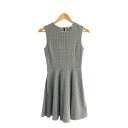 DIANE VON FURSTENBERG / ダイアンフォンファステンバーグ | JEANNIE ドレス 小紋柄 ジャガード ノースリーブ フレア ワンピース | 0 | Blue & Cream ブルー / ホワイト | レディース(4)