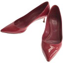 【在庫一掃SALE】【美品】 sergio rossi / セルジオロッシ | エナメル レザー ポインテッドトゥ ヒール パンプス | 35 1/2 | レッ...