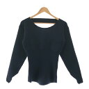 TAN / タン | 2021AW | SPONDISH MOHAIR CORSET TOPS スポンディッシュ モヘア コルセット Vネック ニット セーター | F | ネイビー | レディース