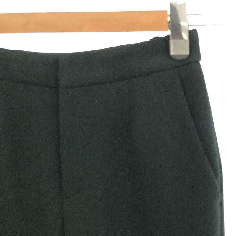 【美品】 IENA / イエナ | 2022SS | ポリエステル ストレッチ サイド スリット デザイン ジョーゼット フレア パンツ | 34 | グリーン | レディース