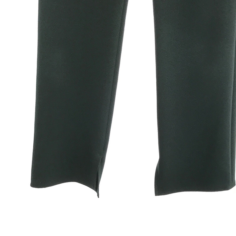 【美品】 IENA / イエナ | 2022SS | ポリエステル ストレッチ サイド スリット デザイン ジョーゼット フレア パンツ | 34 | グリーン | レディース