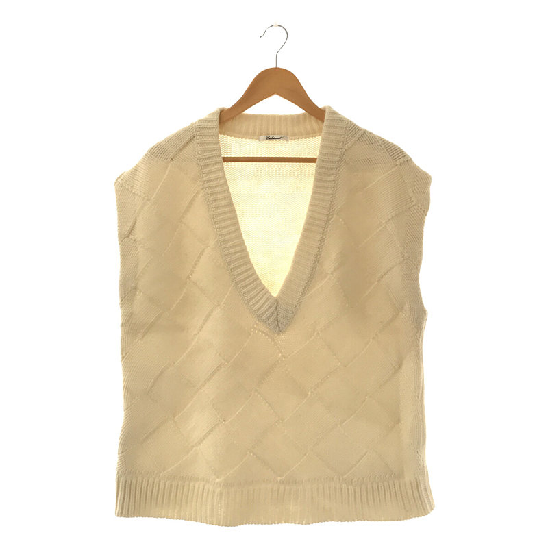 ENCHAINEMENT / アンシェヌマン | 2022AW | Block Knit Vest ブロック ニット ベスト | F | ホワイト | レディース