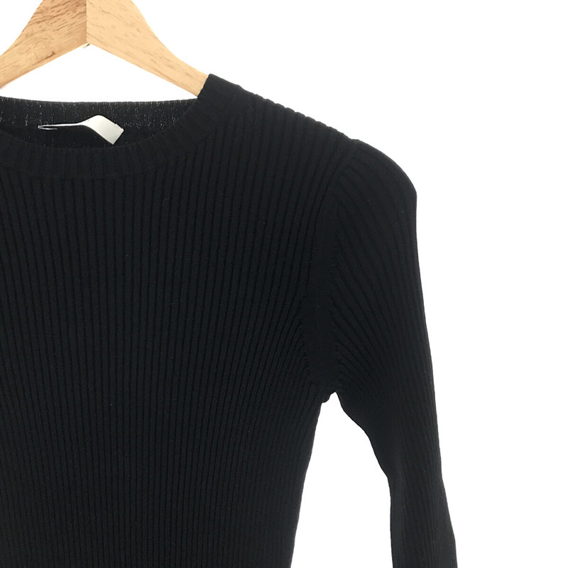 【在庫一掃SALE】【新品】 ASTRAET / アストラット | 14G クルーネック リブニットワンピース | F | ブラック | レディース