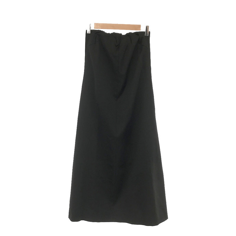 【美品】 BAUME / ボーメ | バックギャザー ロングスカート | 36 | ブラック | レディース