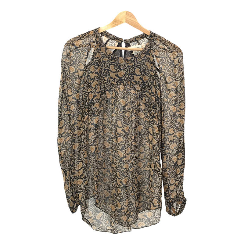 ISABEL MARANT イザベルマラン シルク ブラウス ミモザ柄 - トップス ISABEL MARANT イザベルマラン シルク ブラウス ミモザ柄 - トップス