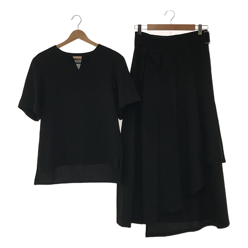 yiz foufou / t[t[ | ZbgAbv THE DRESS #08 tender blouse tuck skirt uEX XJ[g | 1 | ubN | fB[X