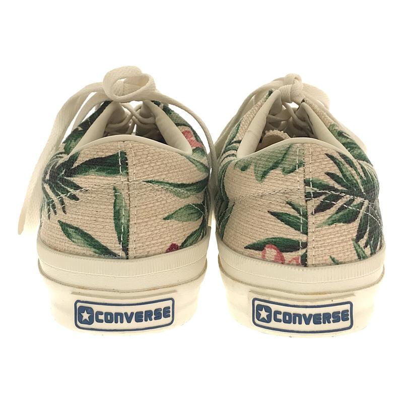 【美品】 CONVERSE / コンバース | スキッド グリップ アロハ柄 デッキスニーカー | 22.5 | ベージュ / グリーン | レディース
